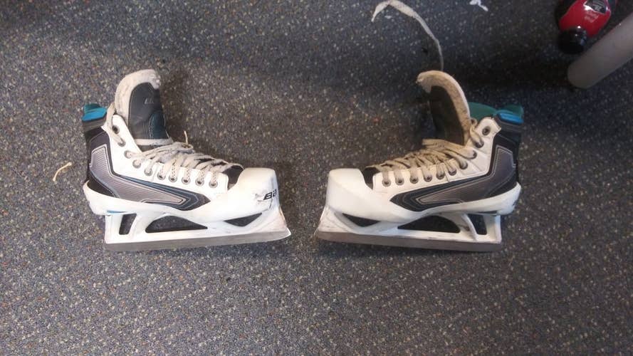 Used Bauer Reactor 7000 Hockey Goalie Skates Regular Width Skate Size 7 / US 8.5