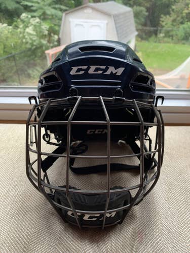 navy Small CCM Tacks 310 Helmet combo