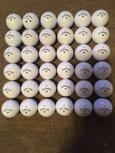 White New Callaway 36 Pack (3 Dozen) HEX Soft Balls