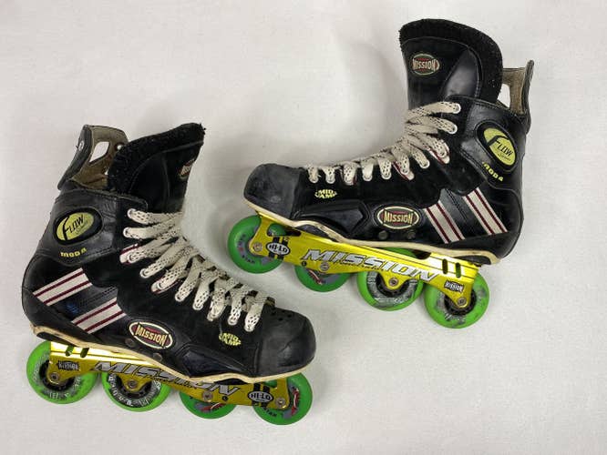 Mission Flow Mod4 Penetrator Inline Hockey Roller Skates Size 12 D (Men US 12 Shoe Size