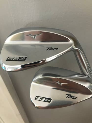Used Men's Mizuno Right Handed T20 Wedge Wedge Flex 52  and 58 Degrees Steel Shaft