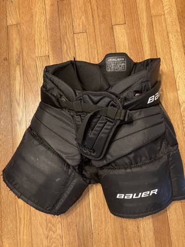 Black Used Large Bauer S170 Hockey Goalie Pants