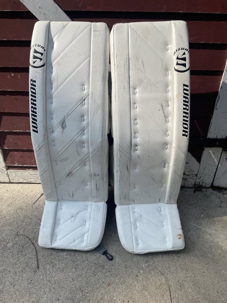 White Senior 36" Warrior Ritual G4 Goalie Leg Pads