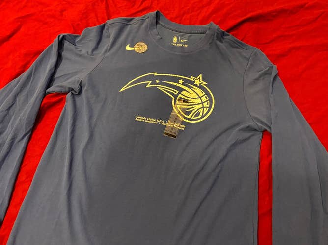 NBA Orlando Magic Nike Basketball Long Sleeve Workout Large - Tall Workout T-Shirt * NWT