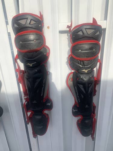 Black Used Mizuno Samurai Catcher's Leg Guard