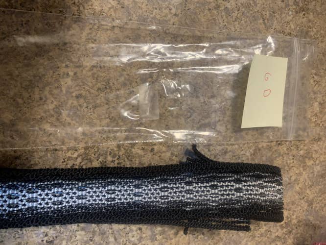 New The mesh dynasty BLACK WHITE 6 Diamond lacrosse mesh NEW