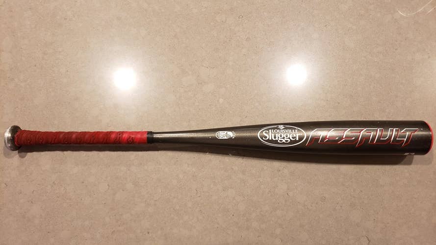 Used Kid Pitch (9YO-13YO) USSSA Certified 2014 Louisville Slugger Alloy Assault Bat (-5) 26 oz 31"
