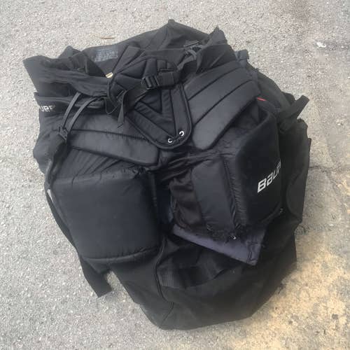 Black Used Large Bauer S170 Hockey Goalie Pants