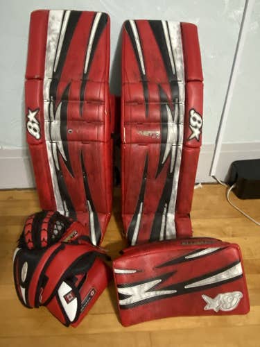 Red Senior 37+1 Regular G-Netik Pro 2 Goalie Full Set