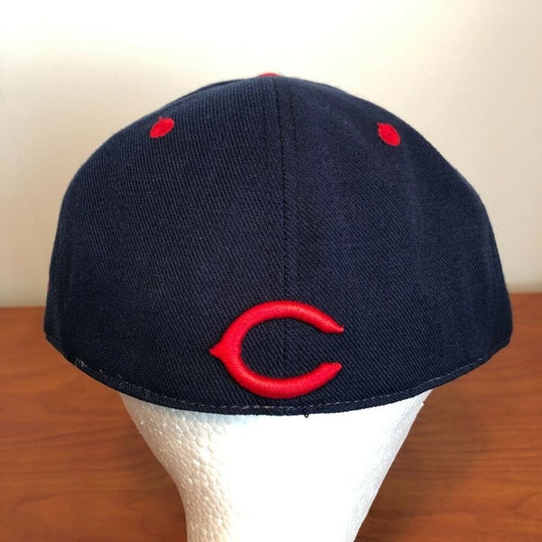 Cleveland Indians Hat Baseball Cap Fitted 7 3/8 Mitchell & Ness Wahoo Red  MLB