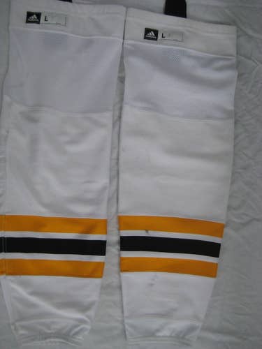 ADIDAS Pro Stock Boston Bruins Hockey Socks  VELCRO