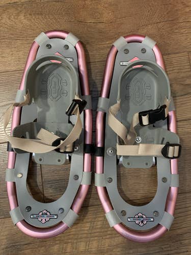 Used LL Bean Winter Walker 16” Snowshoes kids pink