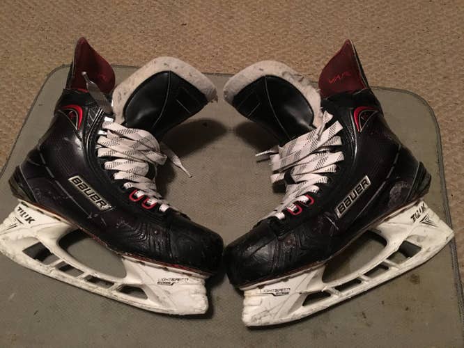 Senior Used Bauer Vapor 1X Hockey Skates Wide Width Pro Stock Size 7  READ DESCRIPTION!!!!!!!!!