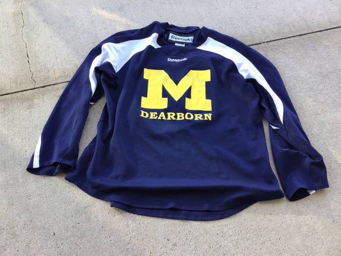 University of Michigan Dearborn Reebok Practice Jersey Navy Blue XL #D
