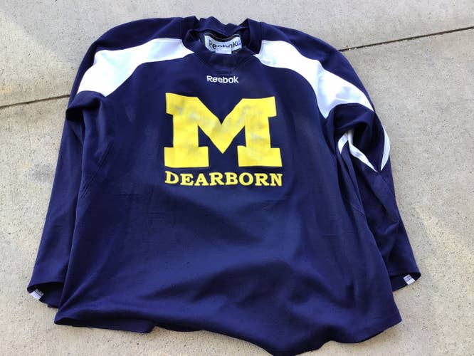University of Michigan Dearborn Reebok Practice Jersey Navy Blue XL #G