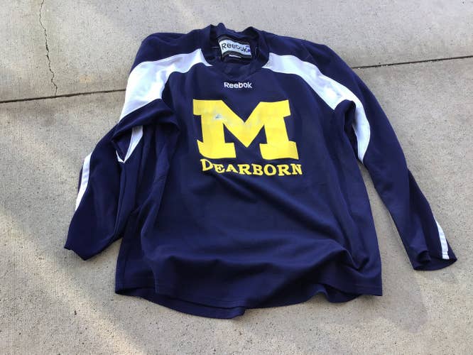 University of Michigan Dearborn Reebok Practice Jersey Navy Blue XL #M
