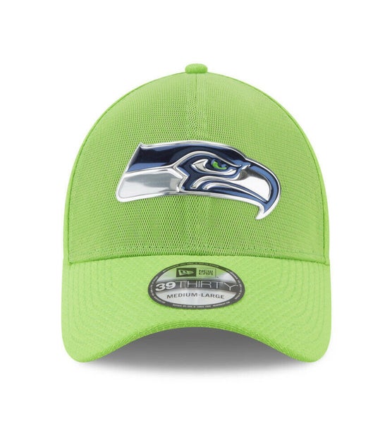 New Era Hat 9Fifty Seattle Seahawks Navy Blue Neon Green Snapback Cap