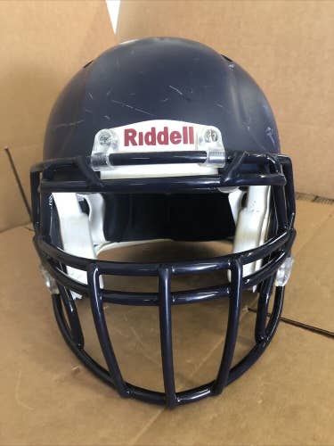 USED RIDDELL ADULT SPEED FOOTBALL HELMET - LARGE - FLAT NAVY
