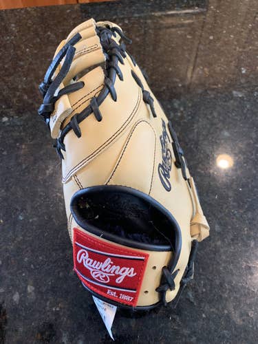 New High School/College Rawlings Left Hand Throw First Base Gold Glove Elite Baseball Glove 13"