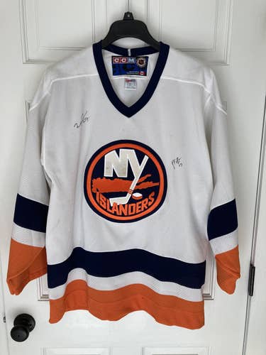 Vintage CCM New York Islanders Autographed NHL Jersey