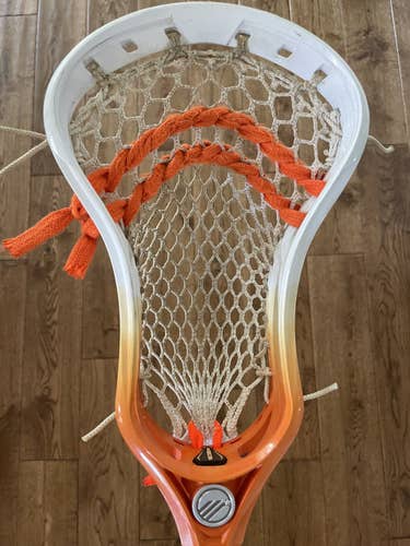 Like New White and Orange Used Attack & Midfield Maverik Strung Tactik 2.0 Head