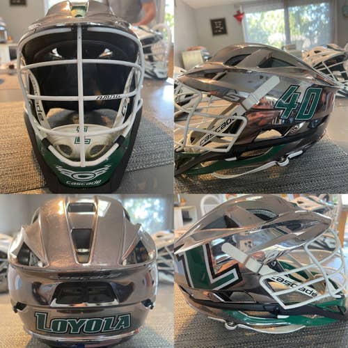 Loyola Maryland Helmet and Gloves