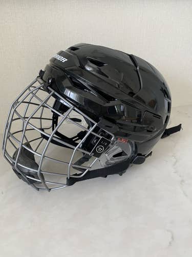 Black Used Large Warrior Covert RS Pro Hockey Helmet Combo