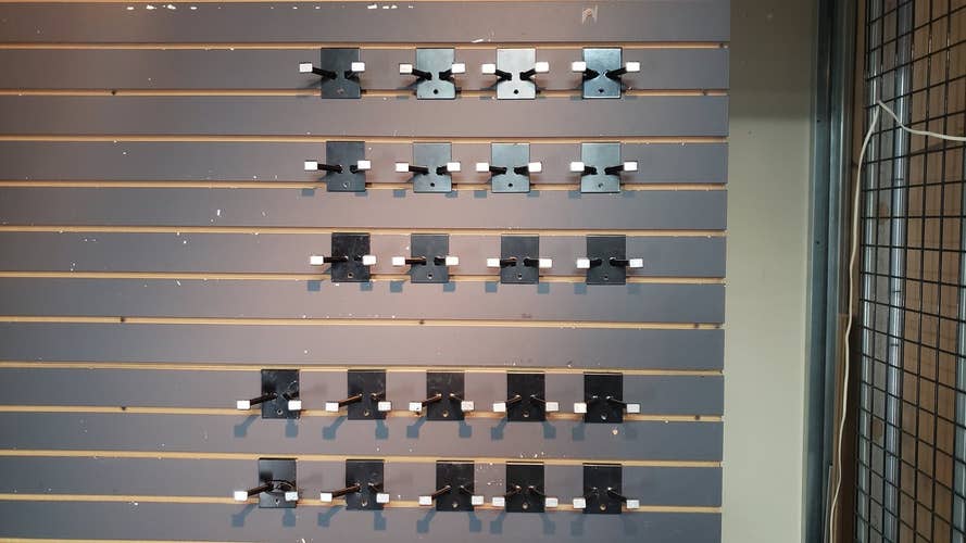 Used Slatwall COmpatible Magnetic SKate Holders x 24