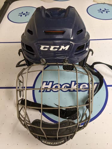 Blue Used Medium CCM Tacks 710 Helmet