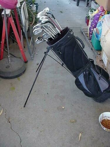 FULL SET LADIES LYNX MATCHING GOLF CLUBS 4 WOODS 9 IRONS STAND BAG PUTTER  ls