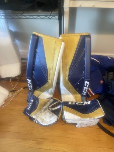 Blue Used Senior 32" CCM Regular Premier II Pro Goalie Full Set