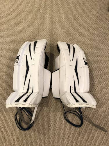 White Intermediate 25" Brian's NetZero Goalie Leg Pads