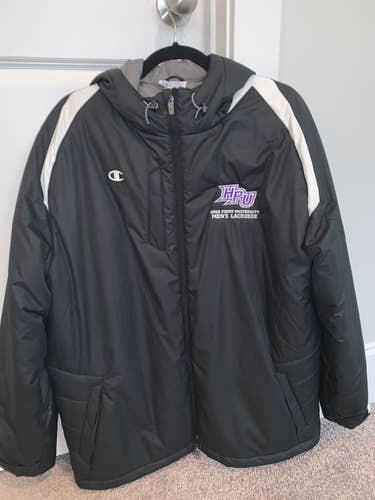 High Point Team Issues Black Champion Down Jacket And Adjustable Hat