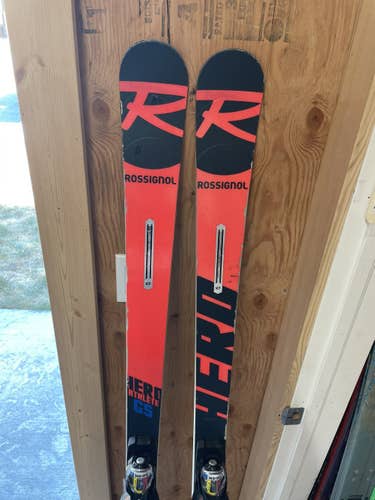 Used  Rossignol With Bindings Max Din 12 Hero athlete GS pro  Skis