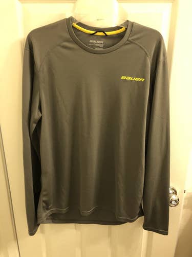 Bauer Base Layer/training Long Sleeve Gray Medium