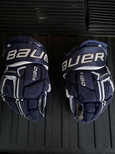 Blue Used Youth Bauer Supreme s190 Gloves 11"