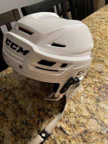 White Used Small CCM Tacks 710 Helmet