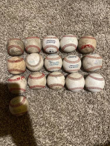 Used Rawlings 16 Baseballs