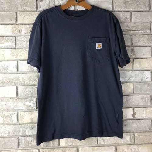 Carhartt Pocket T Shirt Size Medium Fade Worn Hipster Work Wear Used cotton