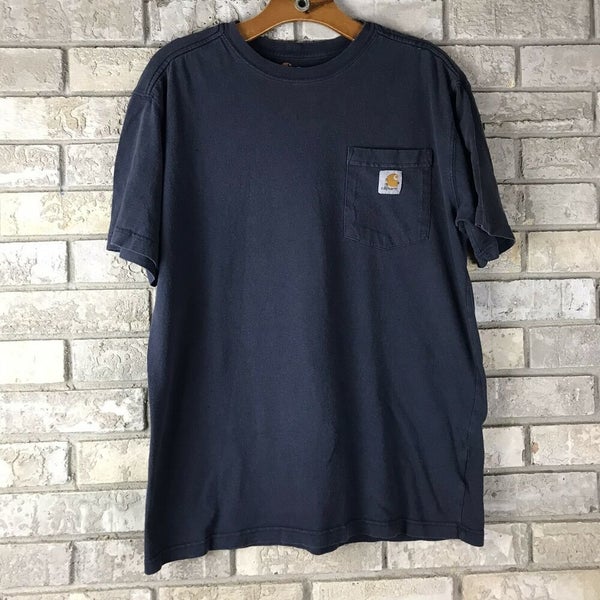 Carhartt Pocket T Shirt Size Medium Fade Worn Hipster Work Wear Used cotton