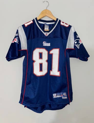 Youth NFL Reebok Randy Moss New England Patriots Vinyl Stitched Jersey