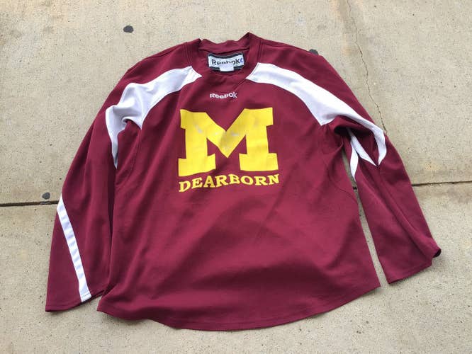 University of Michigan Dearborn Reebok Practice Jersey Maroon XL #C