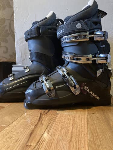 Lange RRS 80 Women's Ski Boots 298mm Mondopoint 25/25.5 Shoe Size 8/8.5