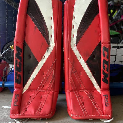 Red Used 30" CCM Premier P2.5  Goalie Leg Pads