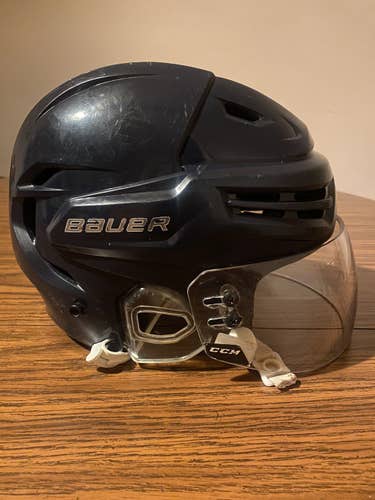 Bauer Re-Akt Hockey Helmet with CCM Visor Medium Navy