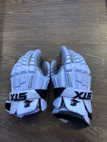 White Used Providence STX 13" Surgeon RZR Lacrosse Gloves