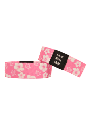 Good Vibes Only Floral Wristband