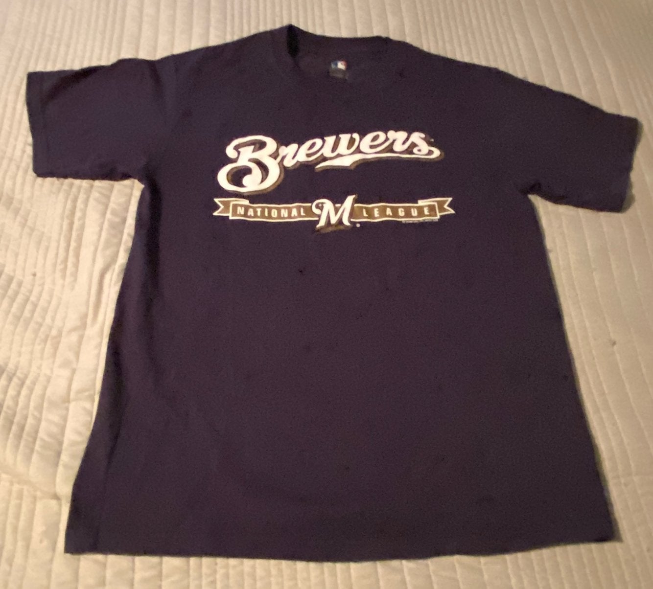 Majestic Evolution Cool Base Milwaukee Brewers Crewneck T-Shirt