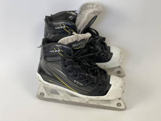 Junior Used CCM Tacks 4092 Hockey Goalie Skates Regular Width Size 4