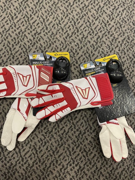 2 Pack 1/small 1/ Med Easton walk off Power pairs of batting gloves